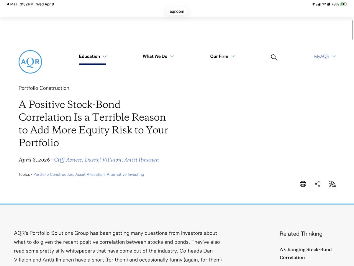 Clifford Asness tweet media