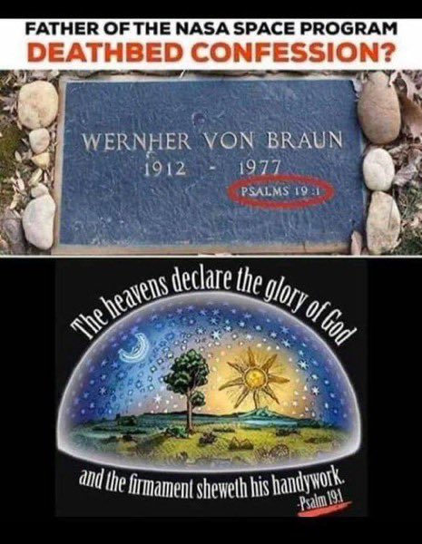 dstorm70's tweet photo. @elonmusk No one can break through the Firmamnet 😉 We already know that👍🎯 Werhner Von Braun Psalms 19:1 https://t.co/hvYP7xJAhx
