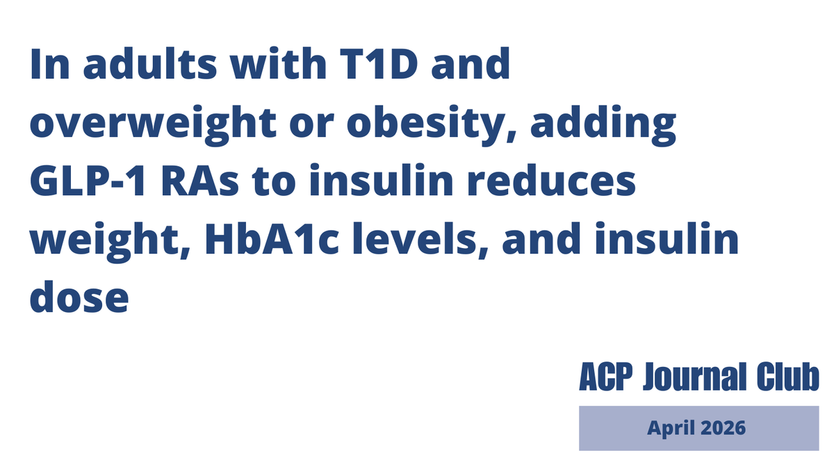 AnnalsofIM's tweet image. A new ACP Journal Club is online now. Read about tailored precision immunotherapy for #sepsis, GLP-1 RAs for adults with #T1D and overweight or obesity, and more new evidence for #InternalMedicine from over 120 clinical journals. bit.ly/4skeLOo