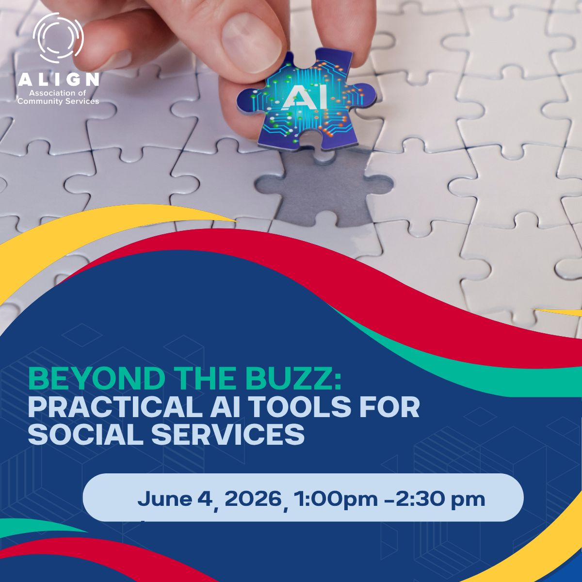 alignalberta's tweet image. Beyond the Buzz: Practical AI Tools for Social Services (Virtual)

📅 Thursday, June 4, 2026
🕐 1:00 PM – 2:30 PM (MT)
💻 Hosted on Microsoft Teams

👉 Register here: buff.ly/Rk7MqgA

#ALIGN #SocialServices #AI #HumanServices #NonprofitSector #EthicalAI #CommunitySupport