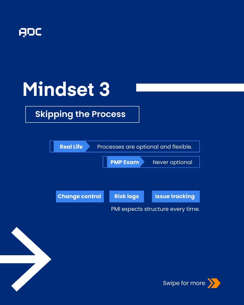 agiledigitalC's tweet photo. Jumped straight to solutions
Made decisions without consulting stakeholders
Skipped "formal" processes
Then you might already be at risk.
The PMP exam tests how you think, not just what you know.
Before you answer your next question, pause and ask: https://t.co/1y0esnx65y