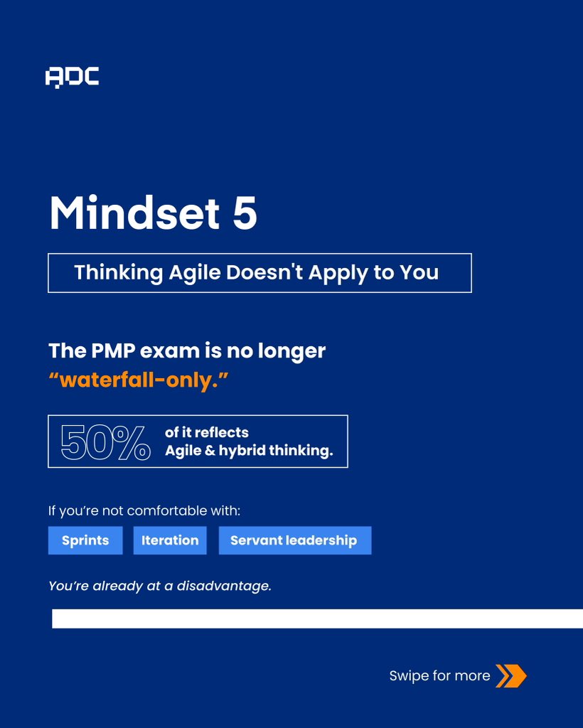 agiledigitalC's tweet photo. Jumped straight to solutions
Made decisions without consulting stakeholders
Skipped "formal" processes
Then you might already be at risk.
The PMP exam tests how you think, not just what you know.
Before you answer your next question, pause and ask: https://t.co/1y0esnx65y