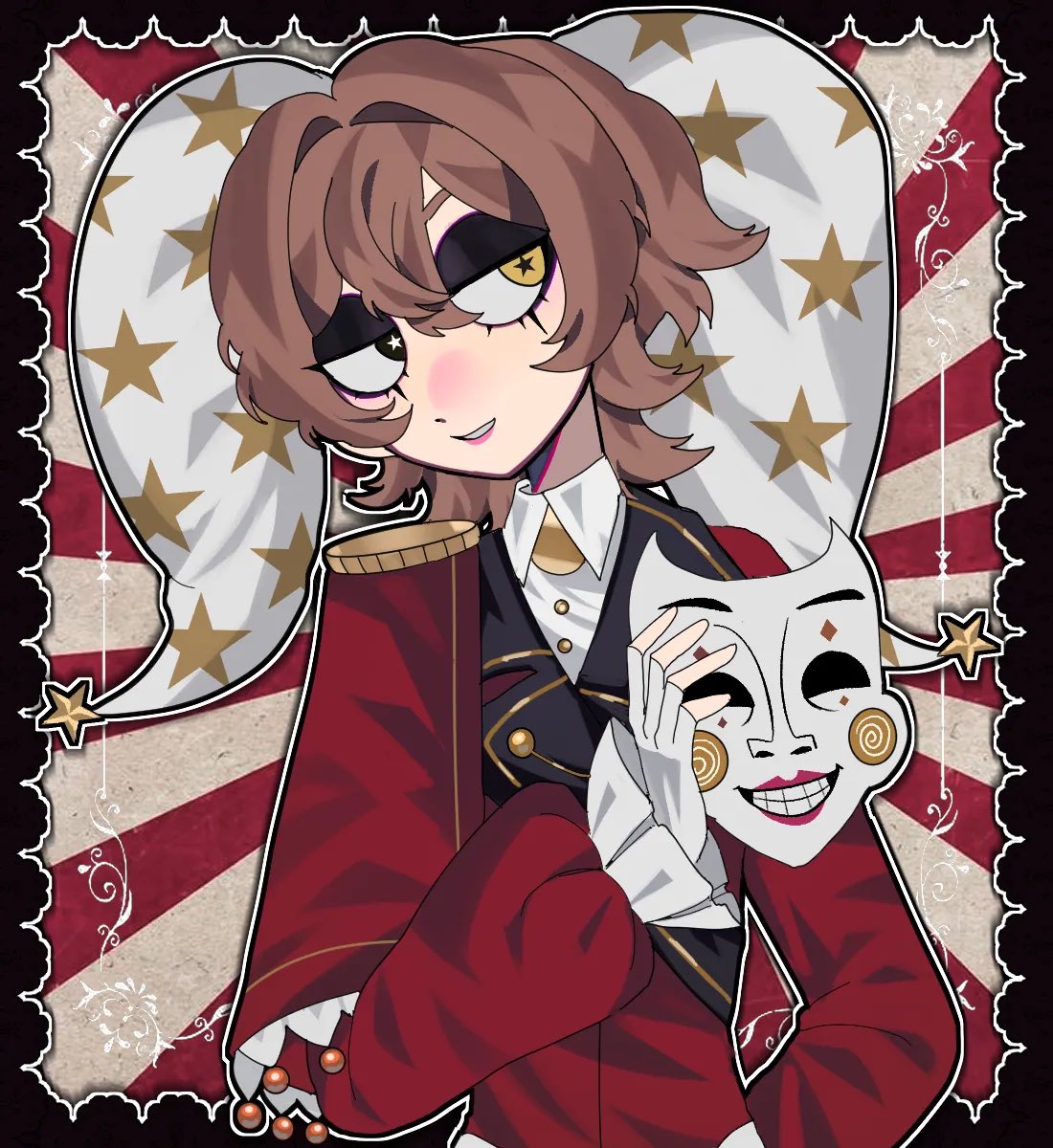 what is he so smiley for… 
c0mm by nochuruu on vgen ❤️

#hsroc #ocxcanon