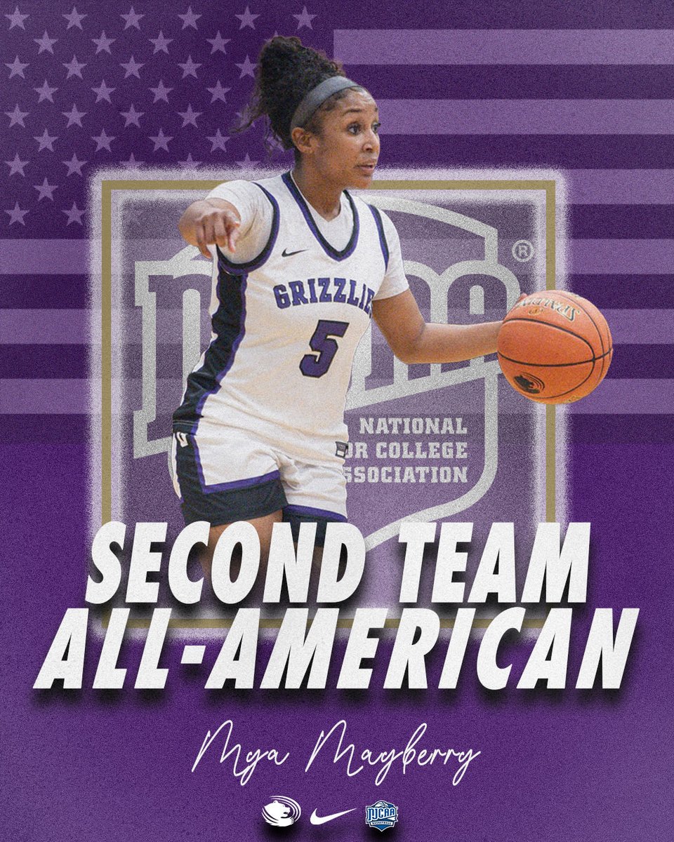 .<a href="/MyaMayberry5/">Mya Mayberry</a> earns <a href="/NJCAABasketball/">NJCAA Basketball</a> Second Team All-American honors‼️

Mayberry is the 9th Grizzly to earn All-American honors in program history. 

#roargrizz🐻