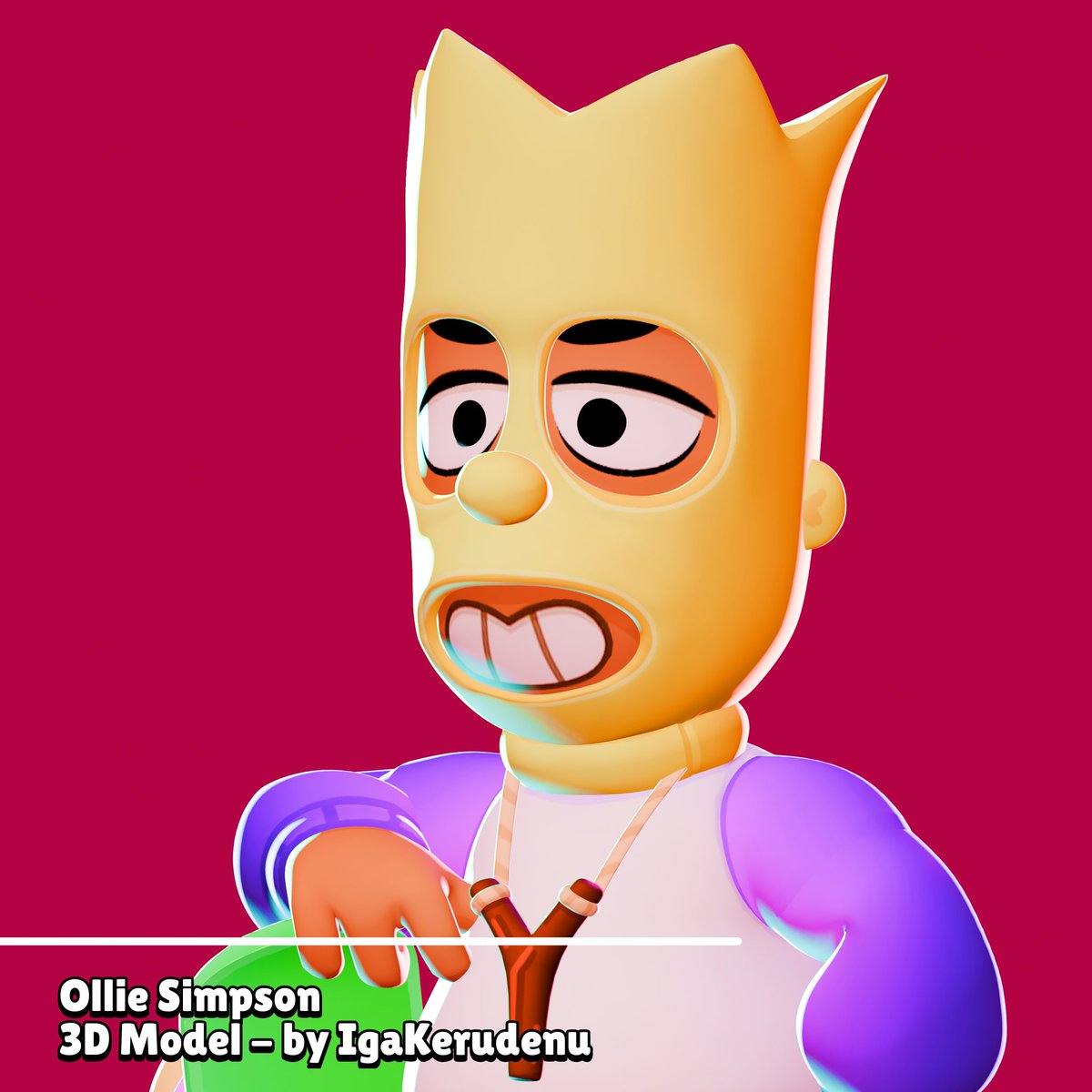 IgaKerudenu's tweet image. Bart Simpson Ollie - Skin Concept, 3D Model 🛹📒
#Bart #Simpsons #BrawlStarsModel #Ollie