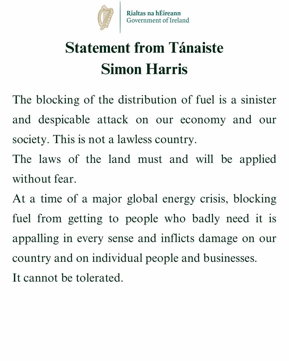 Simon Harris TD tweet media