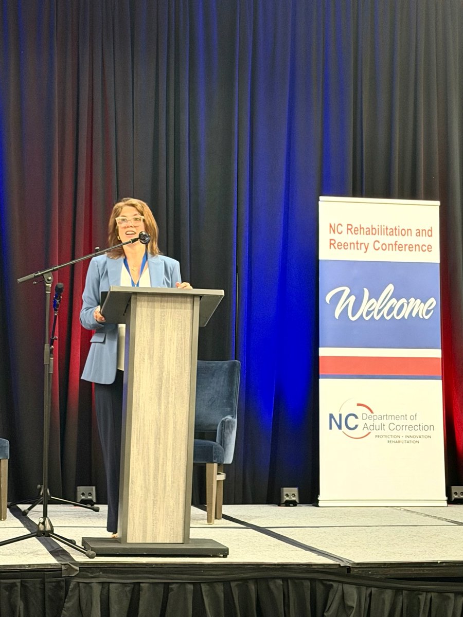 NCCorrection's tweet photo. At the NC Rehab &amp; Reentry Conference in #Raleigh today @NC_Governor Stein highlighted the value of #reentry programs &amp; how his Behavioral Health Executive Order &amp; Critical Needs Budget gives people a better shot at #reentrysuccess. https://t.co/1XCS9lrWmQ https://t.co/1xTDu5FGQv