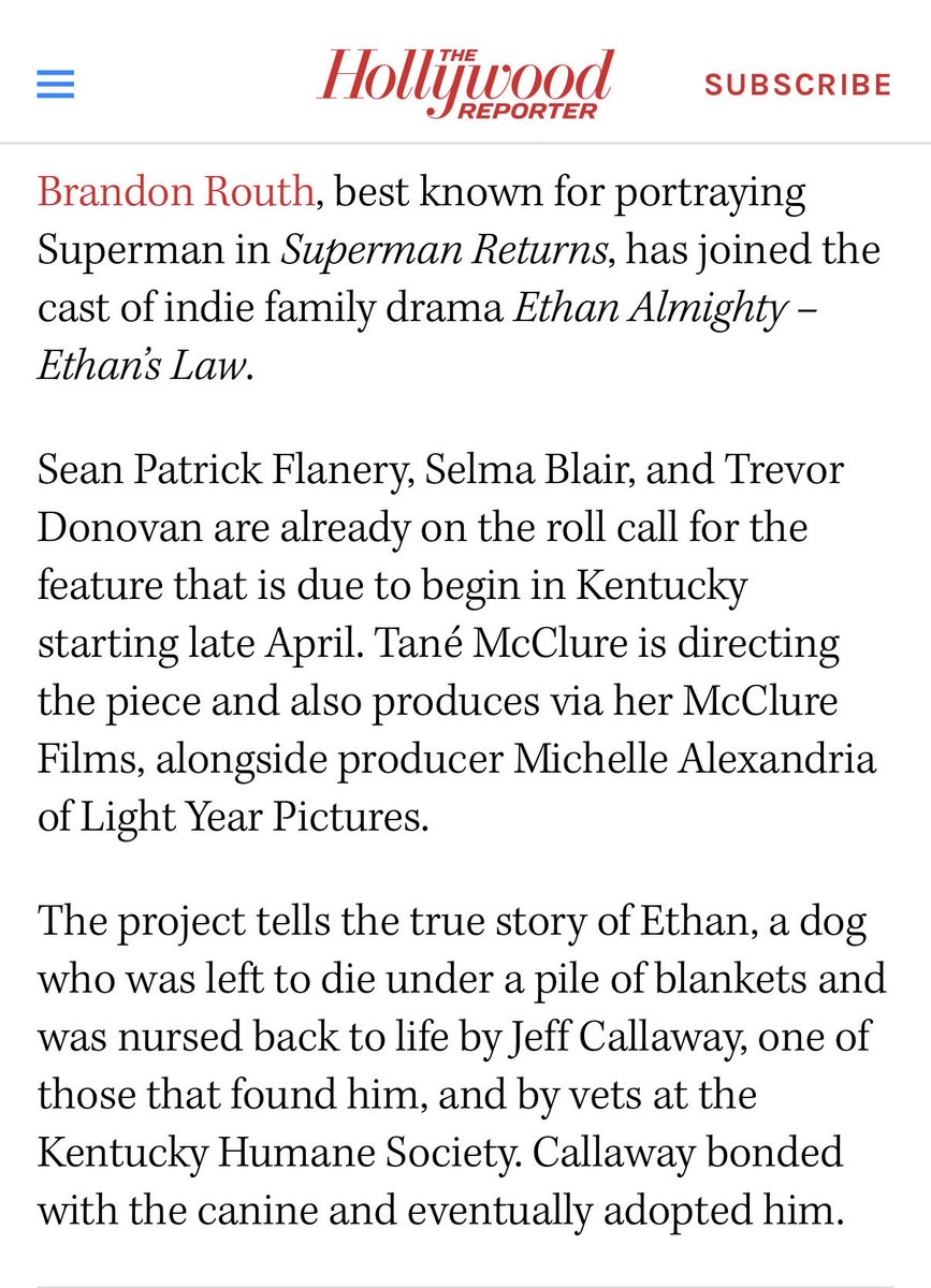 BrandonRouthcom's tweet photo. Sounds like a tearjerker! 🐶

Can’t wait for this. https://t.co/rBOhrtCjUU