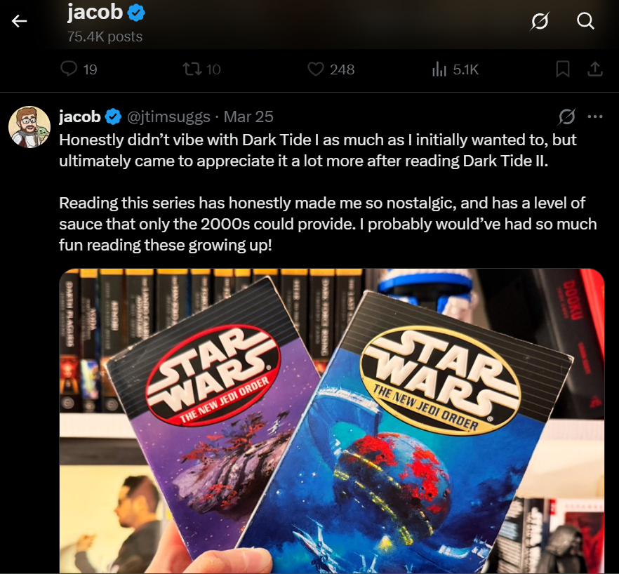 Sith_ari66's tweet photo. Once again EU Hater & Disney Shill jAIcob @jtimsuggs has done the impossible! In 4 days(96 hours) he listened to 89 hours of audiobooks or speed read 62-70 hours of NJO books - Agents of Chaos Duology, Balance Point, Edge of Victory Duology and Star By Star. #Fraudspeed https://t.co/TlQAiqfwJ5