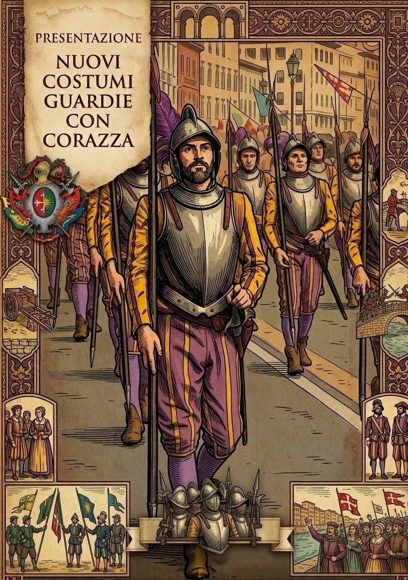 Venerdì 10/04 h 16:30, Palazzo Gambacorti presentazione di 59 nuovi costumi.
​COme Generale di Mezzogiorno esprimo vivo apprezzamento per l’attenzione del Comune e dell’Ass. Bedini verso le nostre tradizioni.
​Vi aspetto! 🔴 #Pisa #Mezzogiorno
#GiocoDelPonte