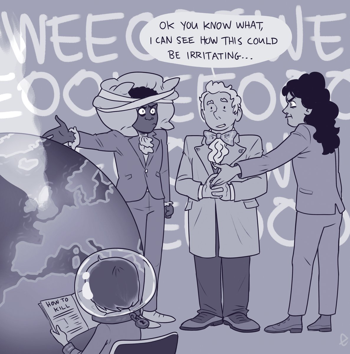 EnaBuns's tweet image. With the reveal of the poster for season 3, I wanted to share some of my favorite depressed Crowley comics! Here's hoping we get a trailer BEFORE May 🥴
 #GoodOmensSeason3 #ineffablehusbands