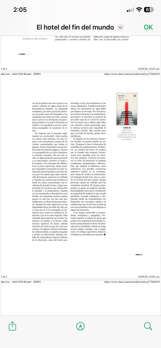 acurielrivera's tweet photo. @f_cientifica Encantado de descubrir este sitio. Yo escribo mensualmente en la revista Qué leer, estoy a cargo de la columna Mundos distópicos. Comparto mi más reciente colaboración, por si fuera de interés. ¡Saludos! https://t.co/VD7ncUlF0X
