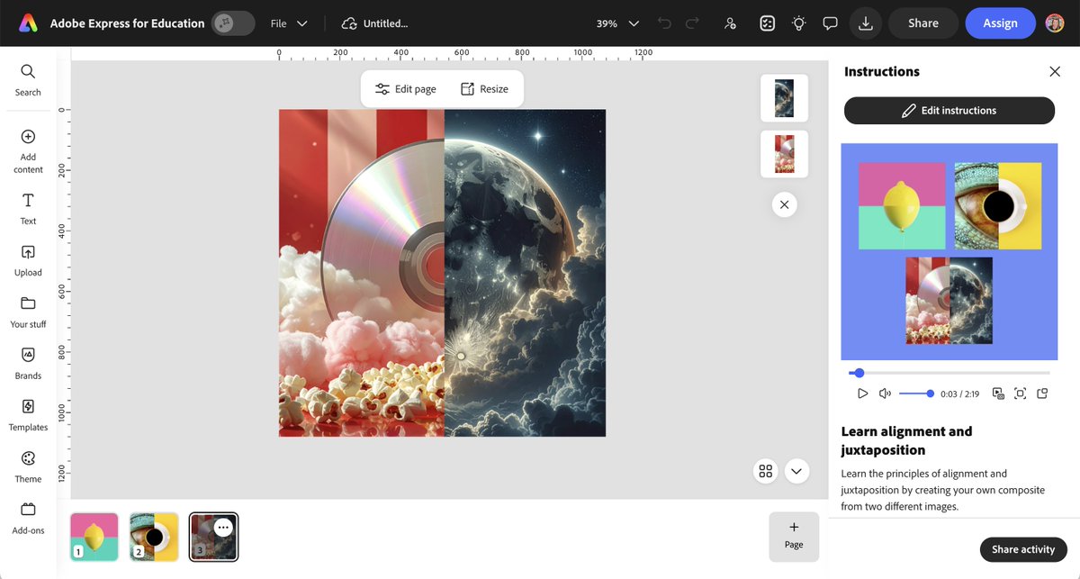 annkozma723's tweet image. Two totally different images.
One design that just works. 🤯

The secret? Alignment + juxtaposition.

Learn it in 3 levels - adobe.ly/aprilchallenge…

#adobe #AdobeExpress #adobeeducation #adobeedu #adobeedu #adobeeduchallenge @AdobeExpress