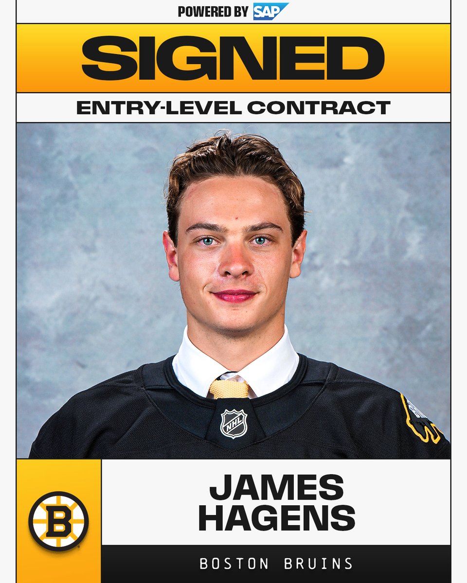 IT'S TIME ✅ 

2025 seventh overall pick James Hagens has signed his entry-level deal!

Powered by <a href="/SAP/">SAP</a>