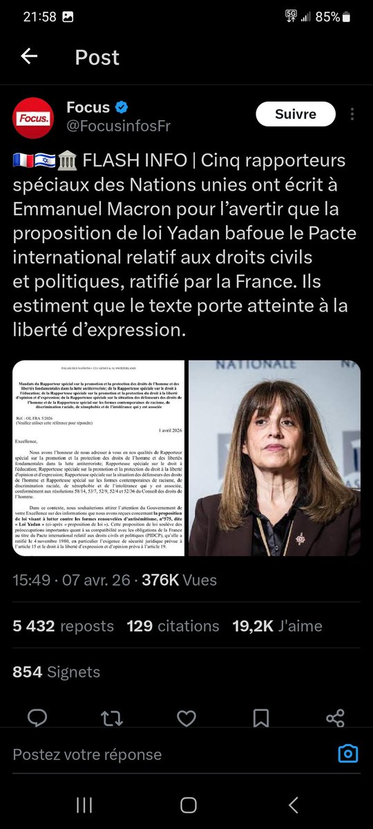 chaton888's tweet photo. @Clemence_Guette Même l'ONU fait des rappels à l'ordre. https://t.co/Qy7LxmUVJI