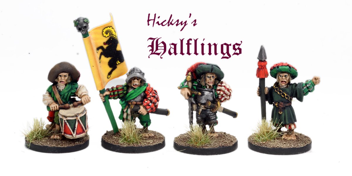 PaulHic80466580's tweet image. If you’re heading to Salute and you want to pick up some pesky Hicksy’s Halflings. You can find them and myself at the Footsore Miniatures &amp;amp; Games stand TK14! See you there! 
#halfling #moot #oldworld #wfb #kingsofwar #salute