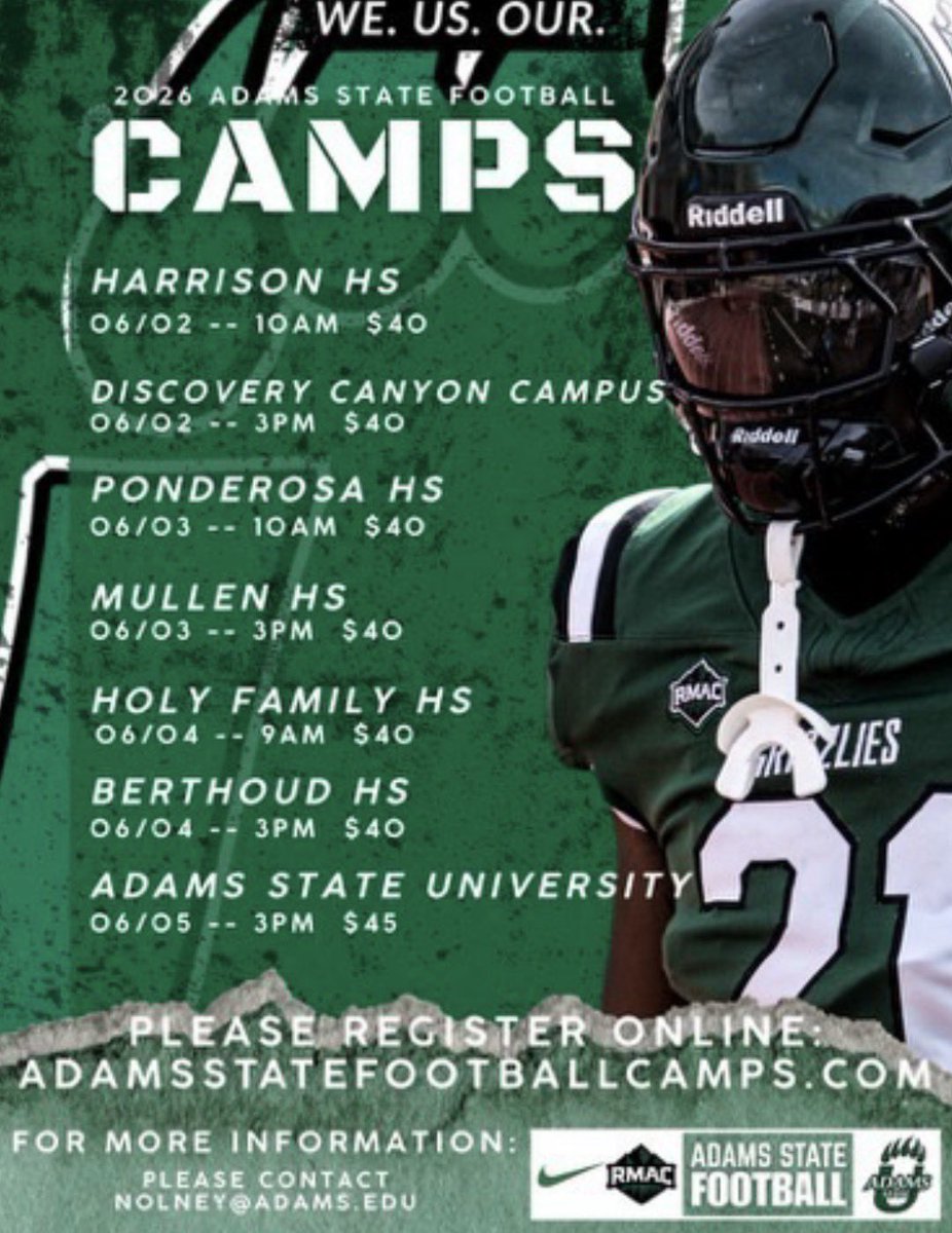 luke4bentley's tweet photo. Thank you Coach Schaumkel (@viliami43) and Adam State for the Junior Day and Prospect camp invites!! Excited to get out there this summer and compete!
 @247Sports @Rivals @247recruiting @GregBiggins @ChadSimmons_ @adamgorney @BrandonHuffman @RivalsHS @VistaGridiron #allin #AGTG https://t.co/nBUOr1Zc4H