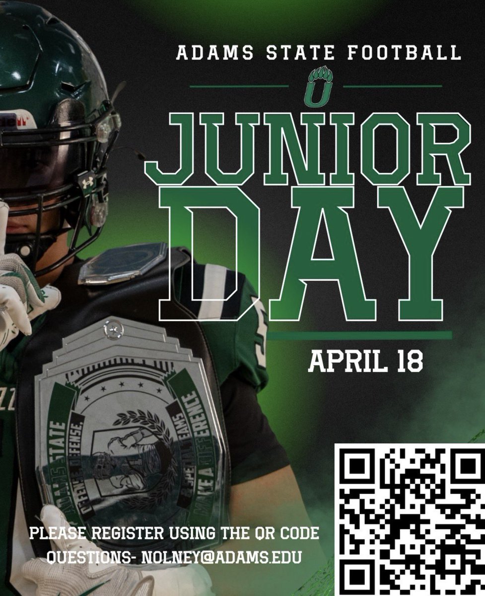 luke4bentley's tweet photo. Thank you Coach Schaumkel (@viliami43) and Adam State for the Junior Day and Prospect camp invites!! Excited to get out there this summer and compete!
 @247Sports @Rivals @247recruiting @GregBiggins @ChadSimmons_ @adamgorney @BrandonHuffman @RivalsHS @VistaGridiron #allin #AGTG https://t.co/nBUOr1Zc4H