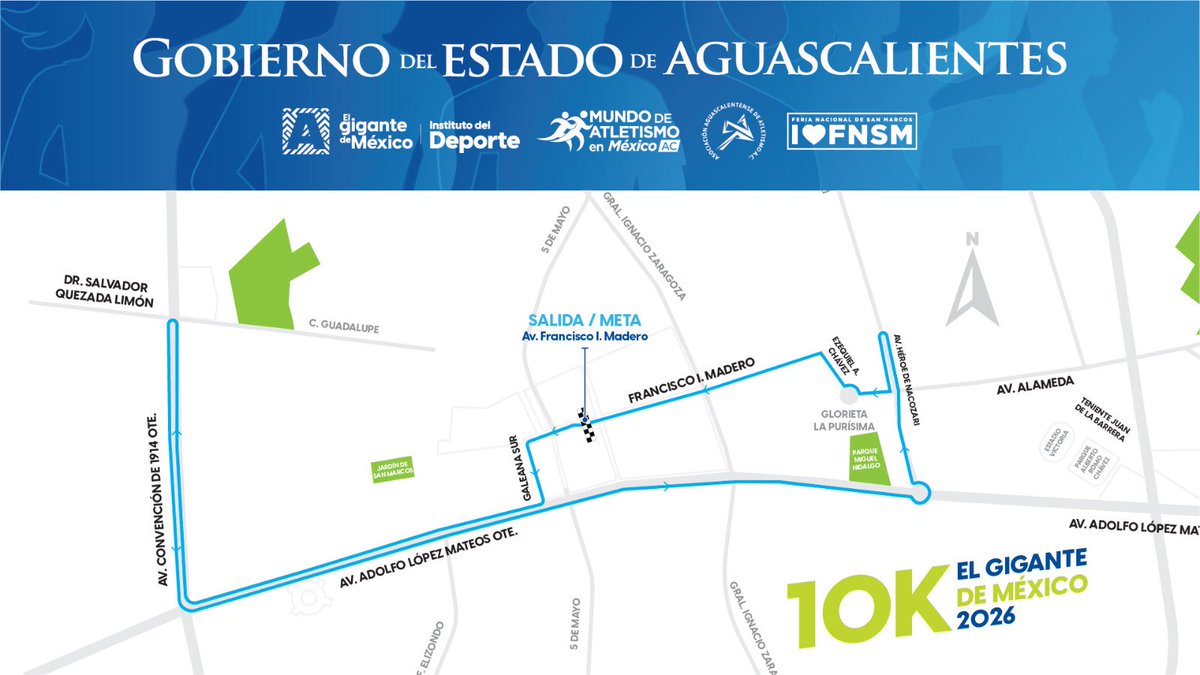 ideaags's tweet photo. Conoce las rutas del 21K El Gigante de México. Te esperamos el 18 de abril a las 07:00 h en plaza de patria. https://t.co/3uGfr0dgo7