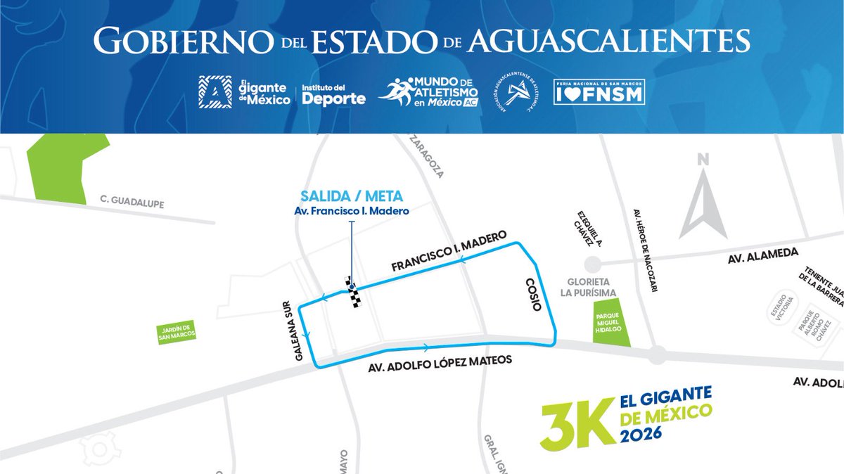 ideaags's tweet photo. Conoce las rutas del 21K El Gigante de México. Te esperamos el 18 de abril a las 07:00 h en plaza de patria. https://t.co/3uGfr0dgo7
