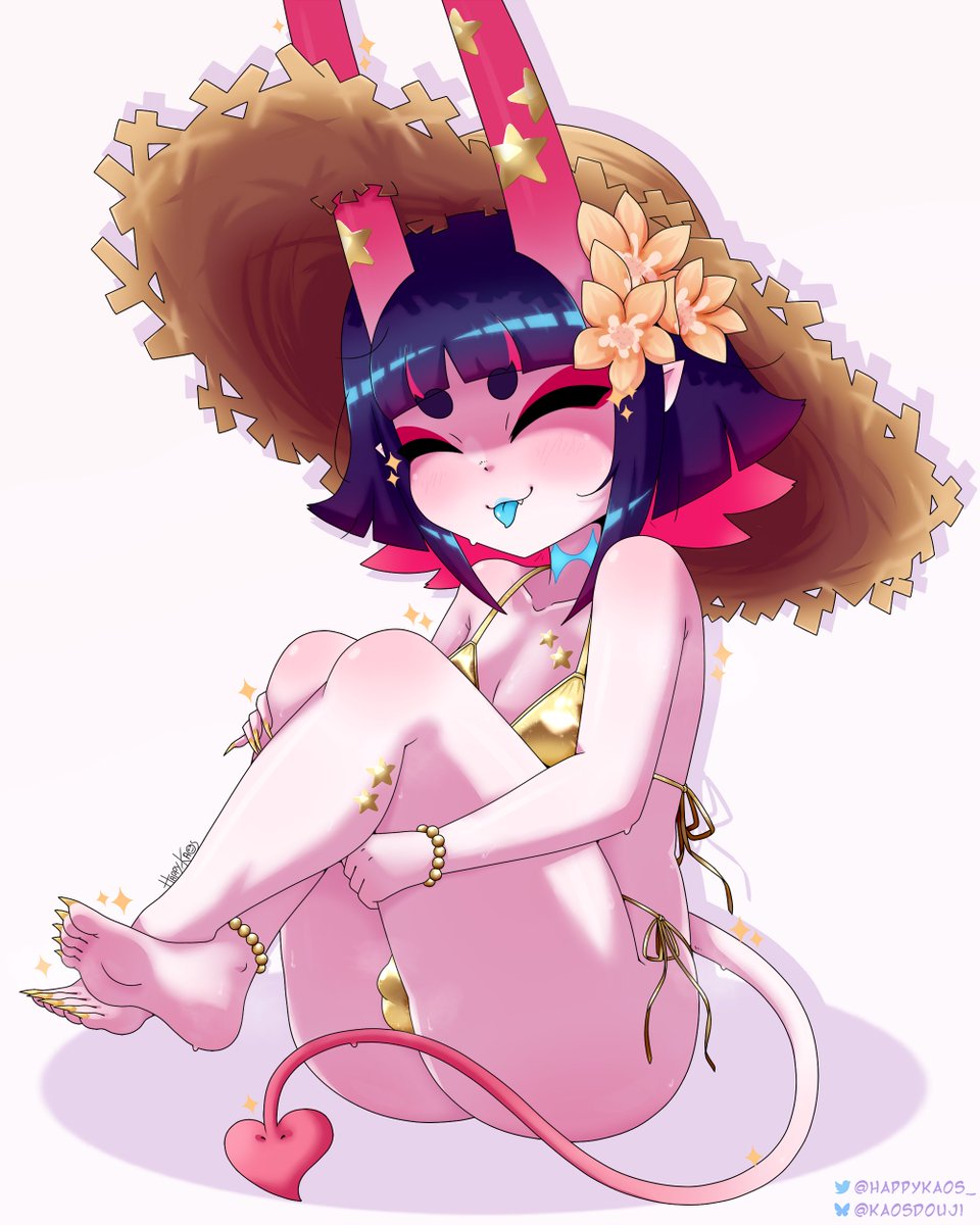 happykaos_'s tweet image. It's soooo hot here... I want to go to the beach, wearing a bikini of course &amp;gt;3&amp;lt;

Which do you like more? Original Kaos or tanned Kaos??