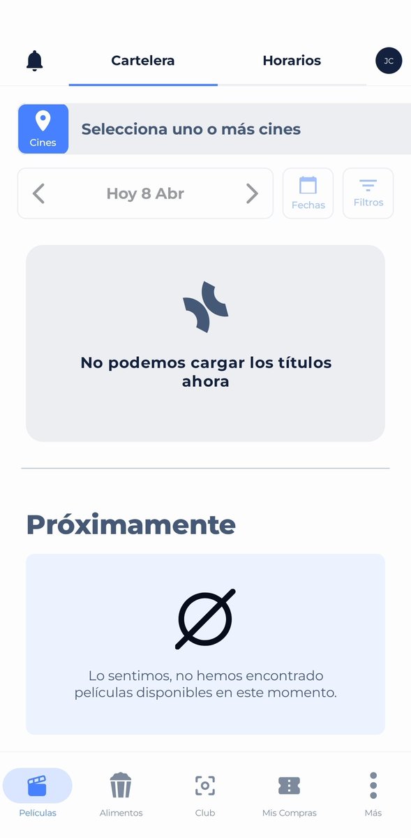 that__george's tweet photo. Me pregunto si @Cinepolis nos cobra extra por cada boleto que compras para que algún día puedan reparar su aplicación y que esta sea funcional. 🙃🙃🙃 https://t.co/Fl1nzv3D30