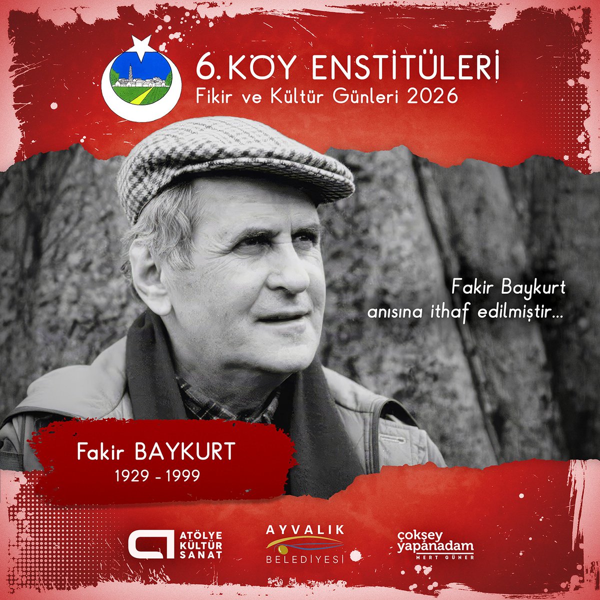 AtolyeKultur's tweet photo. 6. Köy Enstitüleri Fikir ve Kültür Günleri 2026 Ayvalık programı başlıyor. "Köy Enstitüleri'nin Kültürel Etkileri Sürüyor mu?" konulu söyleşiye Yönetmen Ezel Akay, Yazar Barış İnce ve Ayvalık Belediye Başkanı Mesut Ergin konuk oluyor. Tüm halkımız davetlidir...
#köyenstitüleri https://t.co/nSp2MQJ6ec