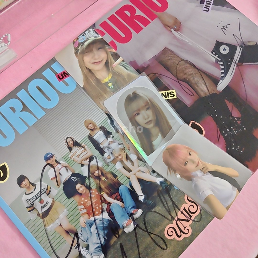 #nchosells 

wts lfb ph

(⁠人⁠ ⁠•͈⁠ᴗ⁠•͈⁠) UNIS Curious album SIGNED

✿ Elisia &amp; Yoona signed
✿ on hand
✿ unsealed; incomplete inclusions
✿ selling as set w/ Yunha Curious pc set + Kotoko PH exclusive pob + posters
✿ 1.4k only + sf
✿ PAYO

DM to claim.