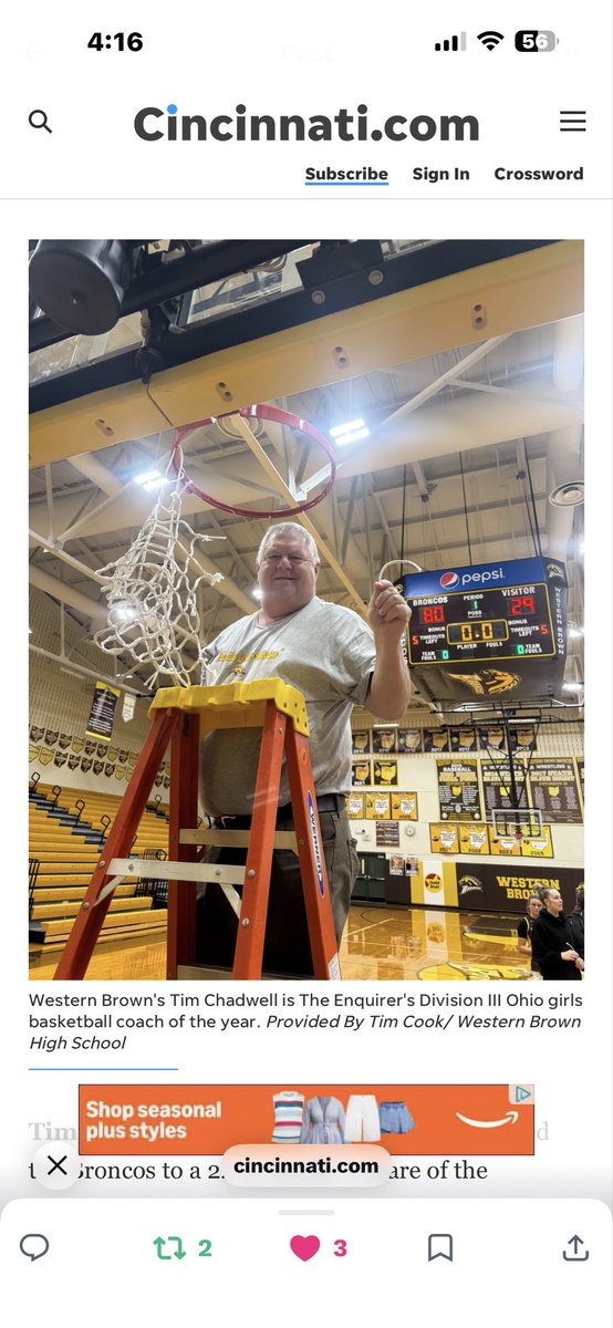 Western Brown HS tweet media