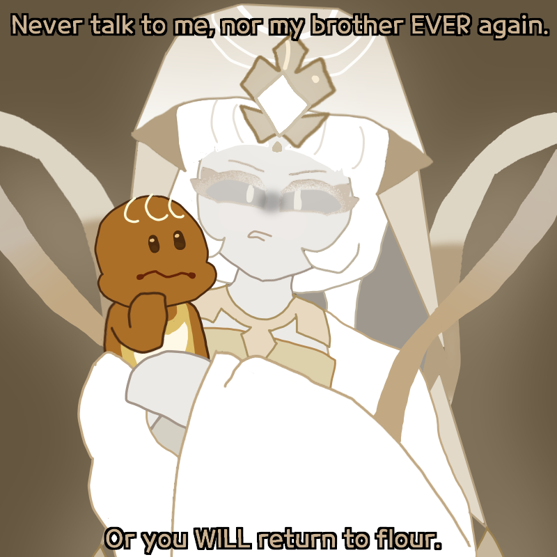 Flowerh4406's tweet photo. She'd turn anyone to flour if they so much as lay a finger on yummers #crwc #crk #mysticflourcookie #yummerscrwc https://t.co/MxjoRlpQMu