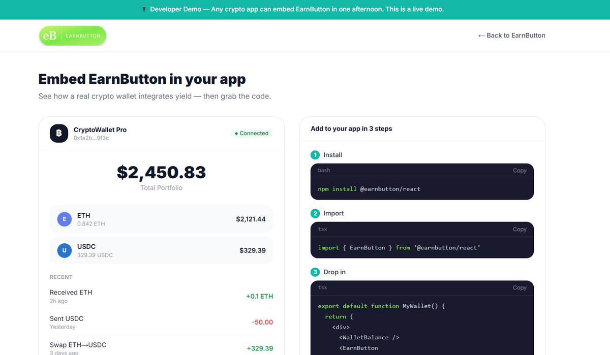EarnButton tweet media