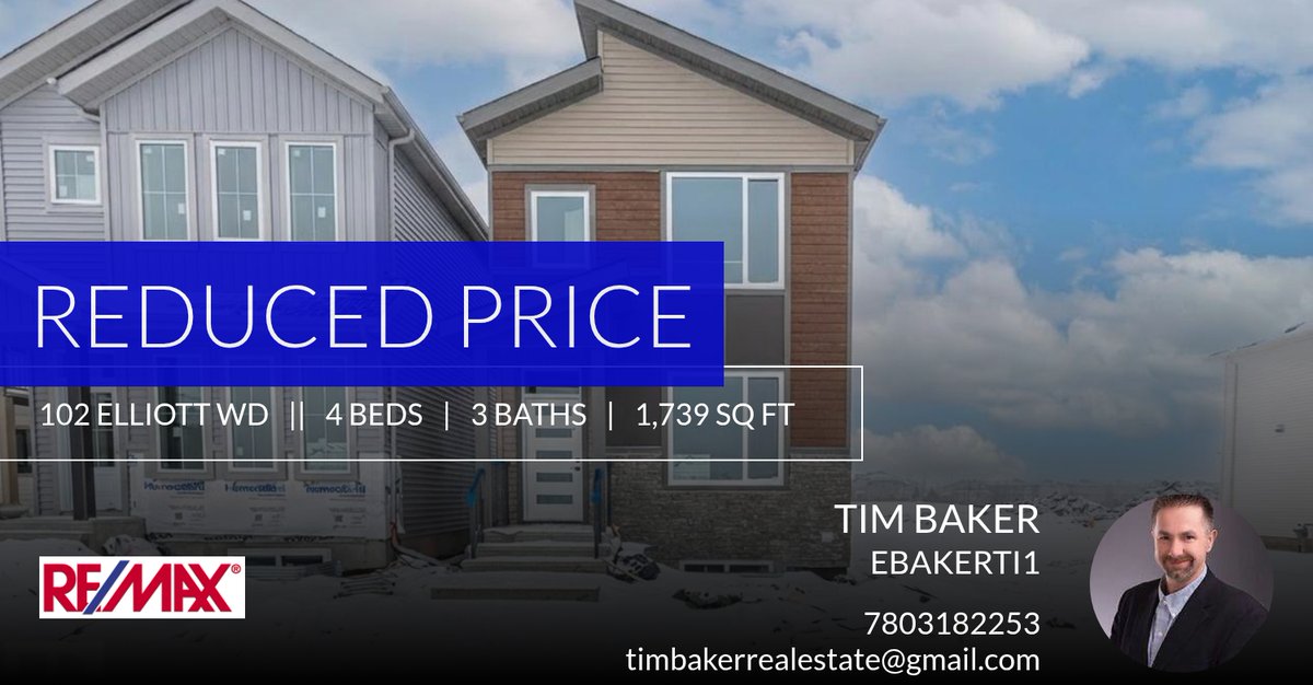 TimBaker_realty's tweet photo. 📍 Reduced Price 📍 This recently reduced home at 102 Elliott Wd in Fort Saskatchewan won't last long, so, don't wait to set up a showing! Reach out here or at 7803182253 for more information! https://t.co/6Wv7PJnSon https://t.co/bBQwAdWOcY