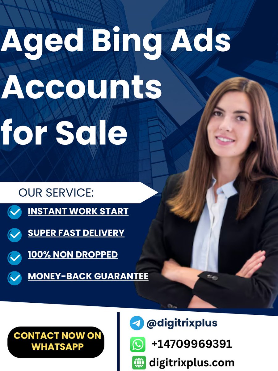 digitrixplus's tweet photo. Buy Bing Ads Accounts
https://t.co/ctt4eo4xoo
24 Hours Replay/Contact
➤ Telegram: @digitrixplus
➤ WhatsApp: +14709969391
#Pedri #AvignonPapacy  #TylerSamaniego #Zeal #YIAYflag #JulianAlvarez #Koke #Cubarsi #Lebanon https://t.co/AI3NYJbmeZ