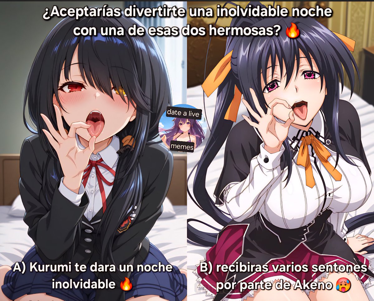 #date_a_live #DateALive #Memes #Kurumi_Tokisaki #KURUMI con cual de las dos van a estar?