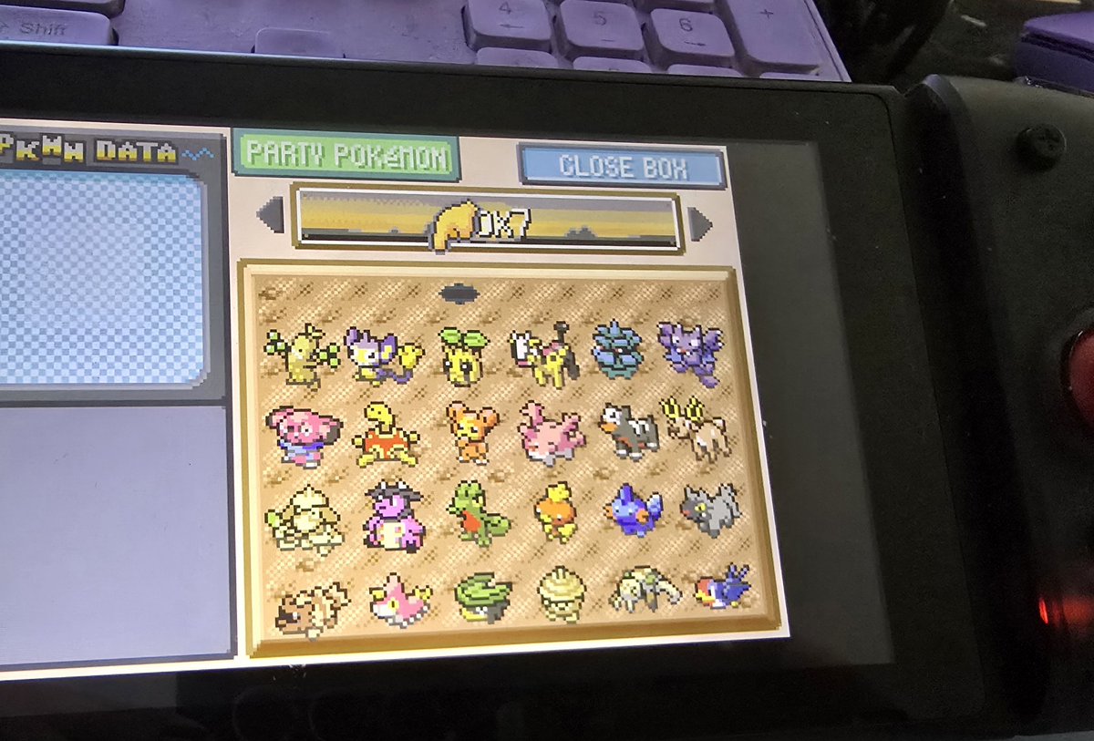 Zillence's tweet photo. I was able to use arbitrary code execution to add all of the non-available Pokémon into my Switch copy of FRLG.

These will be illegal, but I can trade them to my main account and breed them for legal versions now 😁

#pokemon #PokemonFRLG https://t.co/UU4IGHsK2v