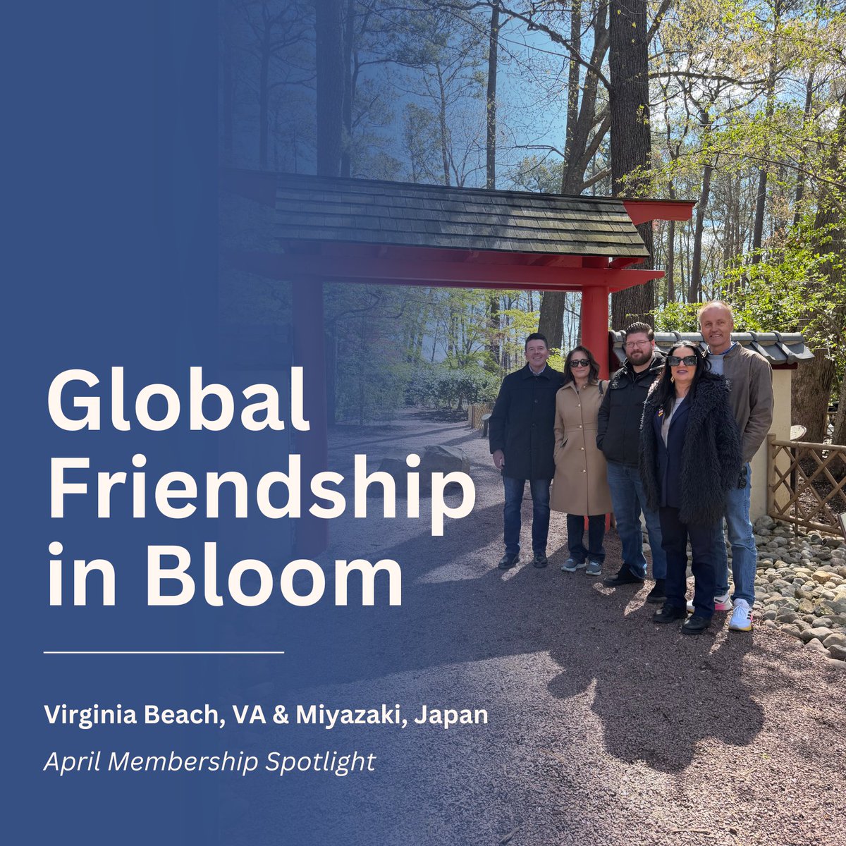 SisterCitiesInt's tweet image. 🌸 Our April Membership Spotlight features the Sister Cities Association of Virginia Beach, celebrating decades of cultural exchange with Miyazaki, Japan!

#sistercitiesinternational #virginiabeach #miyazakijapan