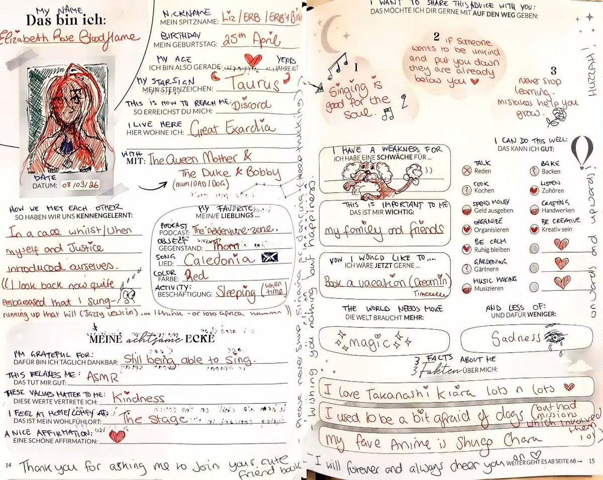 Liz's entry for Kiara's holo friendship book! ❤️🧡