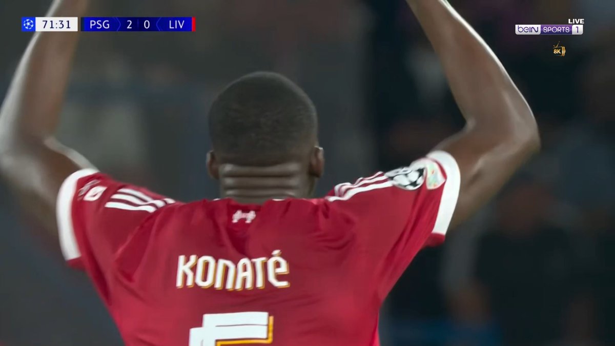 LFCExtensive's tweet photo. كوناتي يطلب من جماهير ليفربول التشجيع. https://t.co/L5RzYcbIDQ