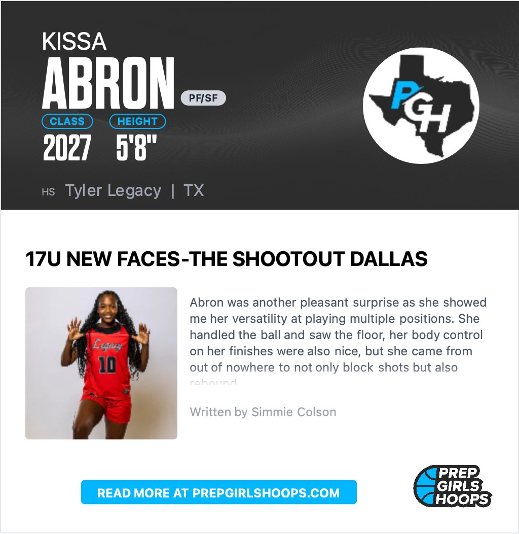 KissaAdoreBalln's tweet photo. Grateful for the recognition and looking forward to this season with my AAU team! ๐ @EastTxMagicGbb #QuietStorm #AWorkInProgress https://t.co/P5dmDbCPI9