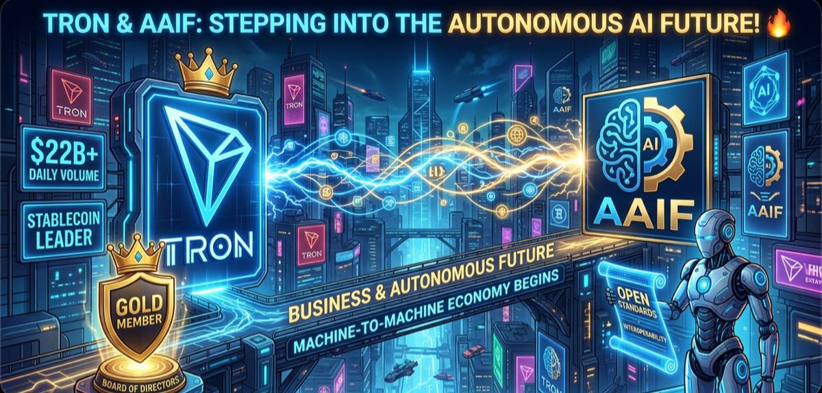 yargickripto's tweet photo. TRON ve AI birlikteleri 👇📝

TRON artık Linux Foundation bünyesindeki Agentic AI Foundation’ın yönetim kuruluna giriyor, Bu sadece bir "üyelik" değil; yapay zekanın gerçek dünyada, kendi başına nasıl işlem yapacağının kurallarını belirlemek için..

Makinelerin saniyeler içinde binlerce işlem yaptığı bir senaryoda; TRON’un yüksek kapasitesi ve düşük ücretleri tam bir "game changer". Stablecoin transferlerinde zaten liderler, şimdi bu gücü otonom sistemlere taşıyorlar. 📈🦁

Halihazırda #TRON ağı, günlük 22 milyar doların üzerinde işlem hacmine sahip ve stablecoin transferlerinde en çok kullanılan ağ

Geleceğin altyapısı olacak mı göreceğiz!

#AgenticAI #Blockchain @TronDao_Turkish
#TRONGlobalFriends #TRONEcoStar #TGF @justinsuntron