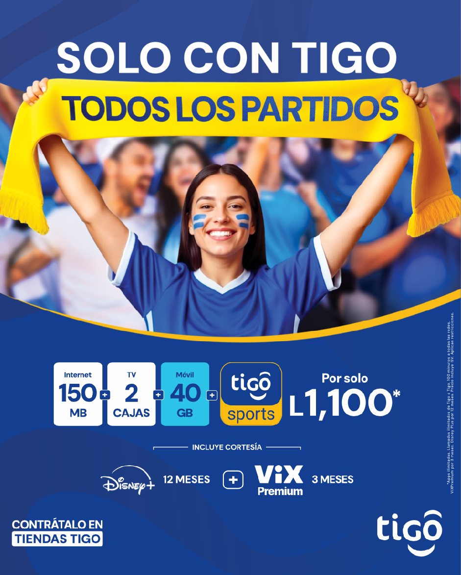 Conoce los planes de Internet + TV Digital + Plan Postpago
Recibe más beneficios al contratar en línea.
Contratalo aquí: tigo.com.hn/tigo-total
<a href="/TigoHn/">Tigo Honduras</a>