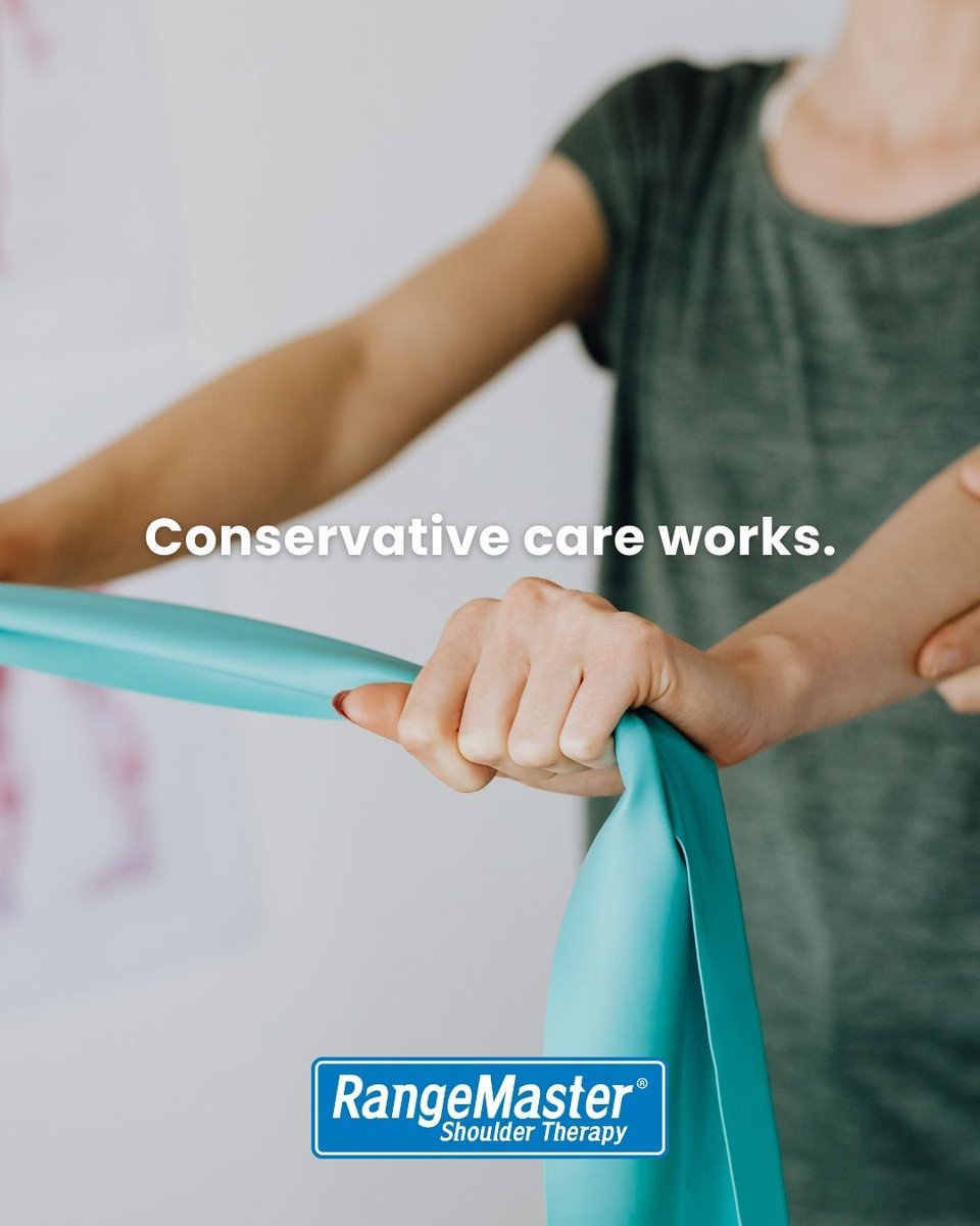 RangeMasterPT's tweet photo. 75% of rotator cuff tears DON'T need surgery.  5-year research shows PT delivers the same outcomes as surgery for degenerative tears - without the risks, complications, or recovery time.  That means 3 out of 4 patients can avoid surgery entirely and still get back to full function.  Why aren't more people talking about this?  Because surgery is often presented as the default option. But the evidence is clear: conservative care works.  If you've been told you need rotator cuff surgery, ask about PT-first management. You might be surprised.  
📚 Research: Kukkonen J, et al. J Bone Joint Surg Am. 2015.