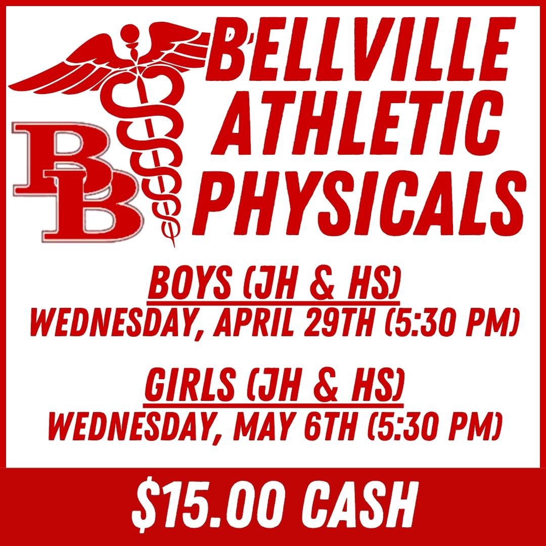 CoachBrewer9's tweet photo. Be Prepared, Our local Bellville Doctors provide a GR8T Service for Our Bellville Student-Athletes! Get your Physicals done early, and take advantage of getting them done at Bellville High School!! https://t.co/xUaYgKefO5
