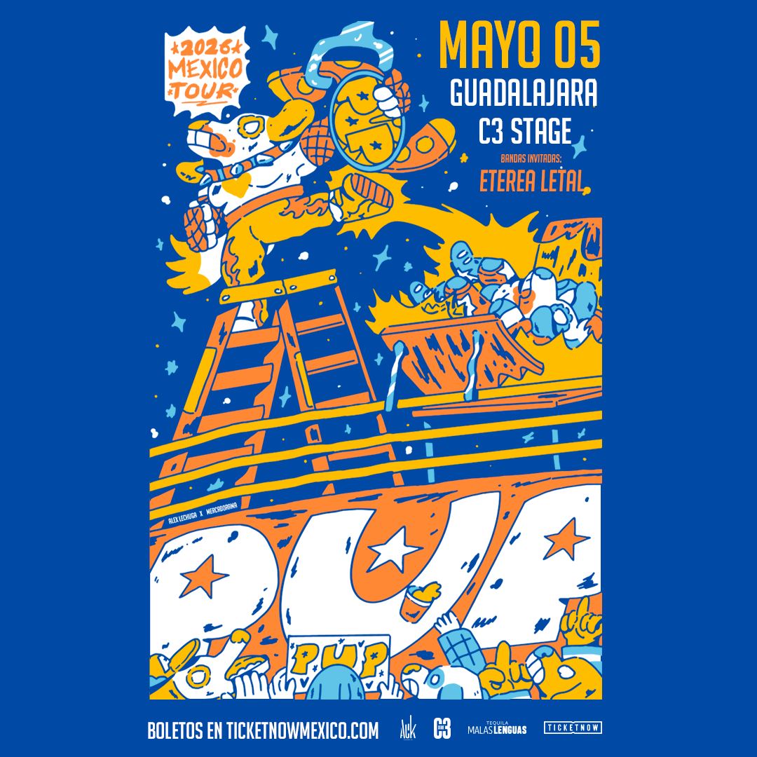 RocksuiteMx's tweet photo. PUP por primera vez en Guadalajara 🇨🇦🔥
Vívelo el próximo 5 de Mayo en @C3Mexico.

📷📷 Boletos disponibles en TicketNow México y taquilla de C3 Stage.
Presentado por @ack_promote 🤯 https://t.co/04gfhE7HZv