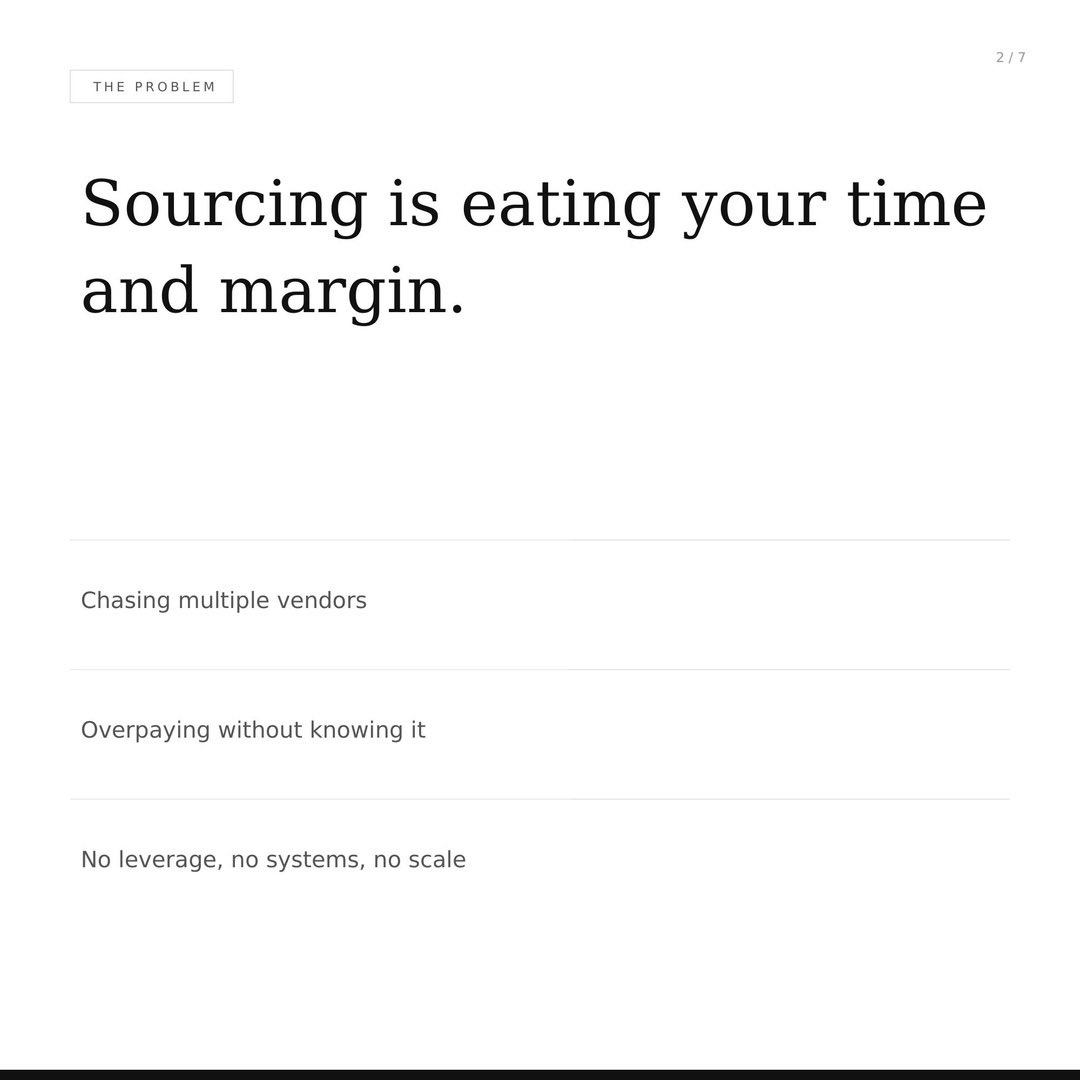 solvglobal's tweet photo. Stop wasting time chasing suppliers. We handle sourcing, pricing, and logistics—so you can focus on growing. One partner. Better products. Lower costs.

#SupplyChain #Sourcing #BusinessGrowth #Ecommerce #Logistics https://t.co/UpZMguim0n