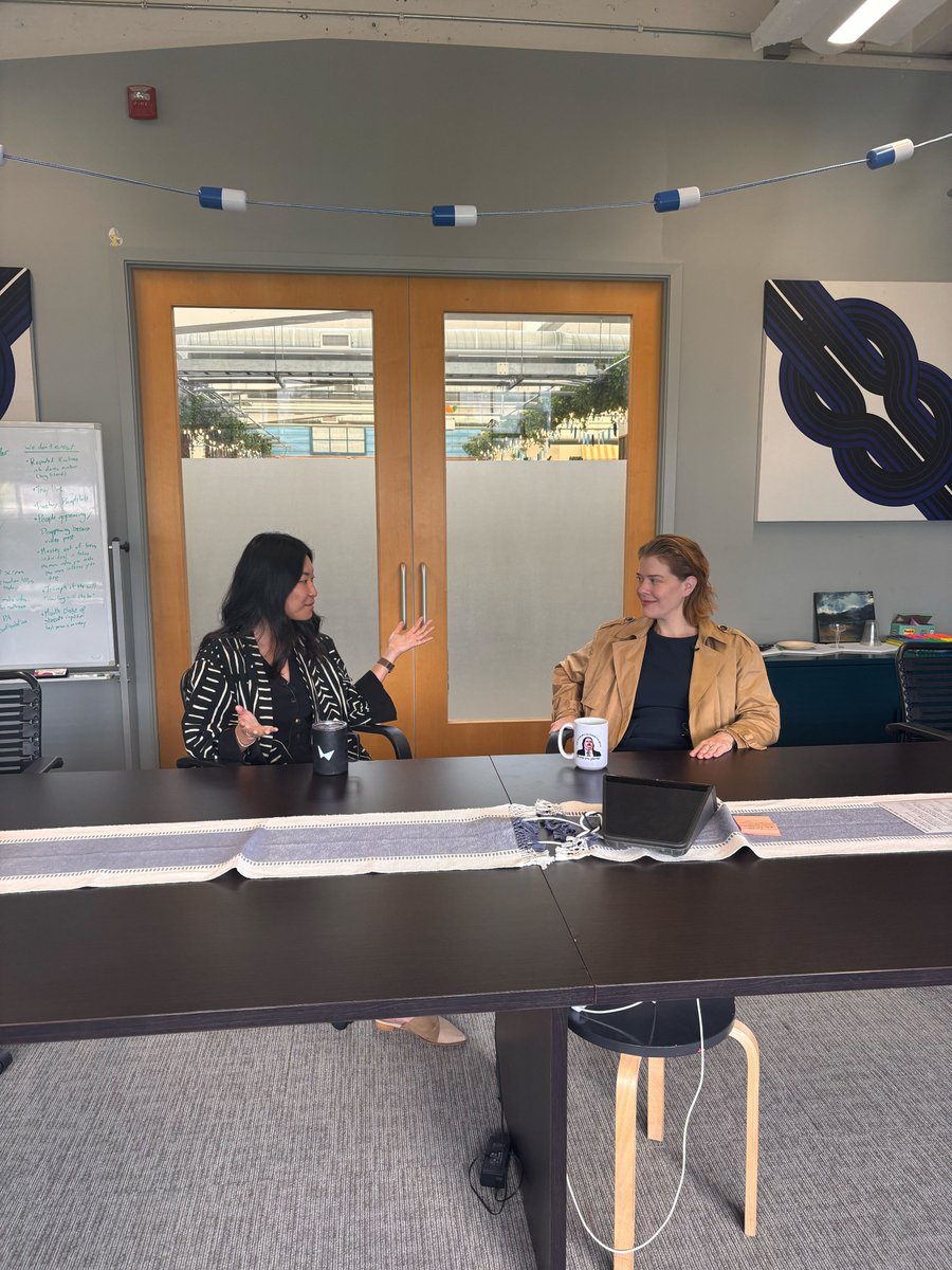 ShrikalaKashyap's tweet photo. shoot days are one of my favorite days at work. this time talking to @burkenstocks and @katxwang about an *epic* moment during @Techweek_ 

coming soon... https://t.co/Yduvwn3kLh