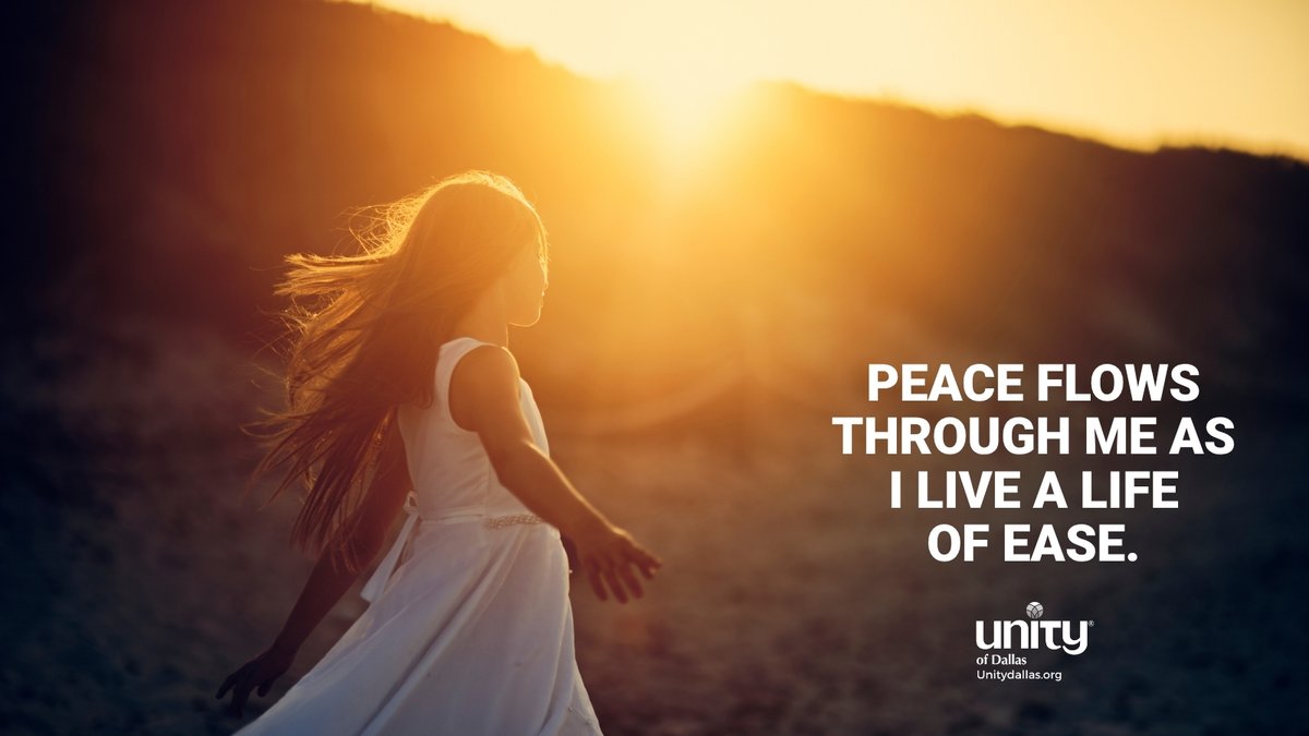 Ease

“PEACE FLOWS THROUGH ME AS I LIVE A LIFE OF EASE.”- DailyWord.com

#DailyWord #Unity #UnityDallas #Ease