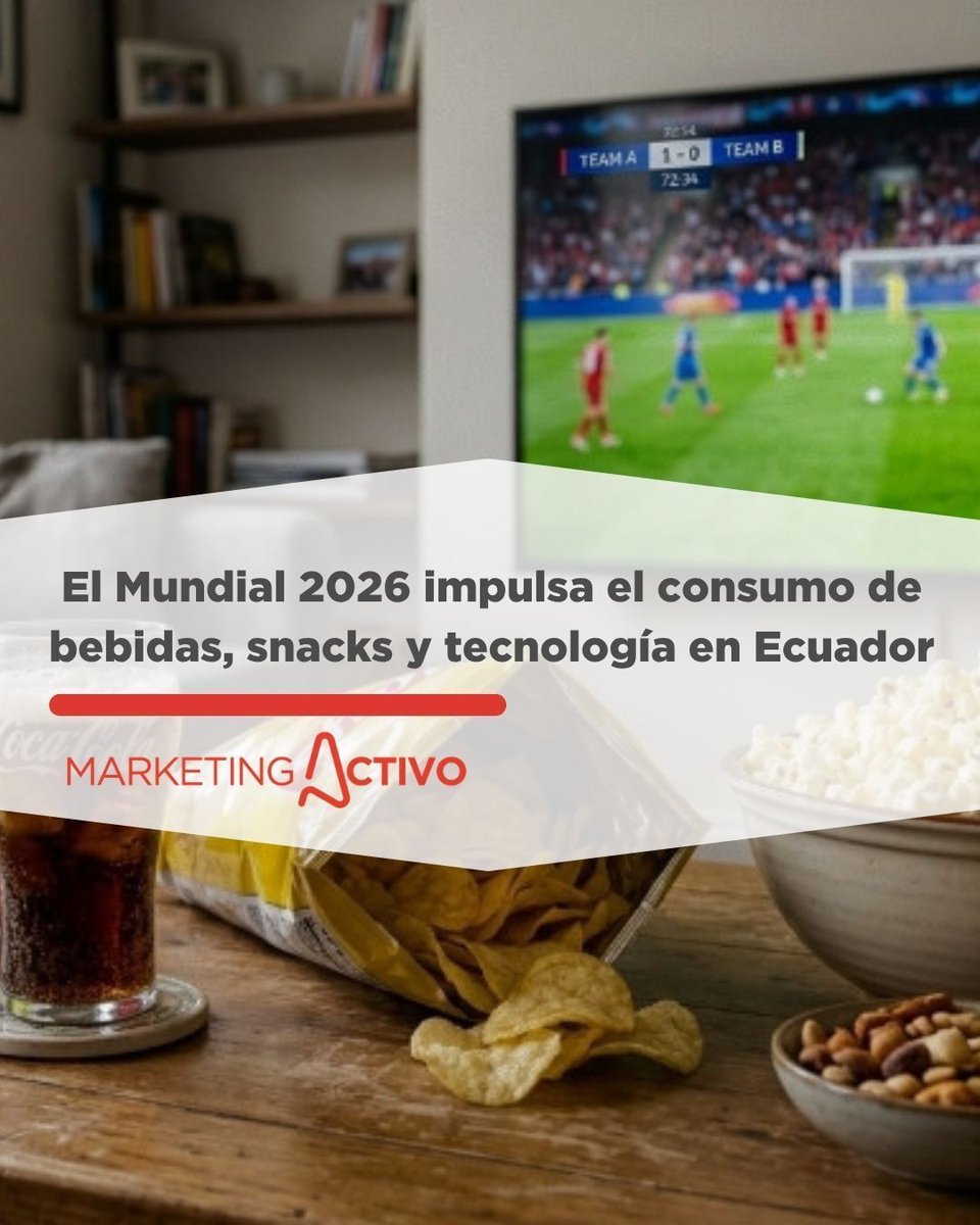 MarketingActivo's tweet image. ⚽📊 El #Mundial no solo se juega en la cancha: también transforma el #consumo en los hogares ecuatorianos, impulsando momentos de conexión y experiencias compartidas.

¿Quieres saber más? ⤵️ 

marketingactivo.com/36448-2-mundia… 

#futbol #marketing #marketingactivo #fifa #mundial2026