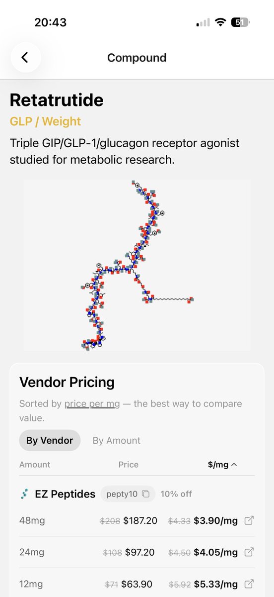 Pepty - The Peptide App tweet media