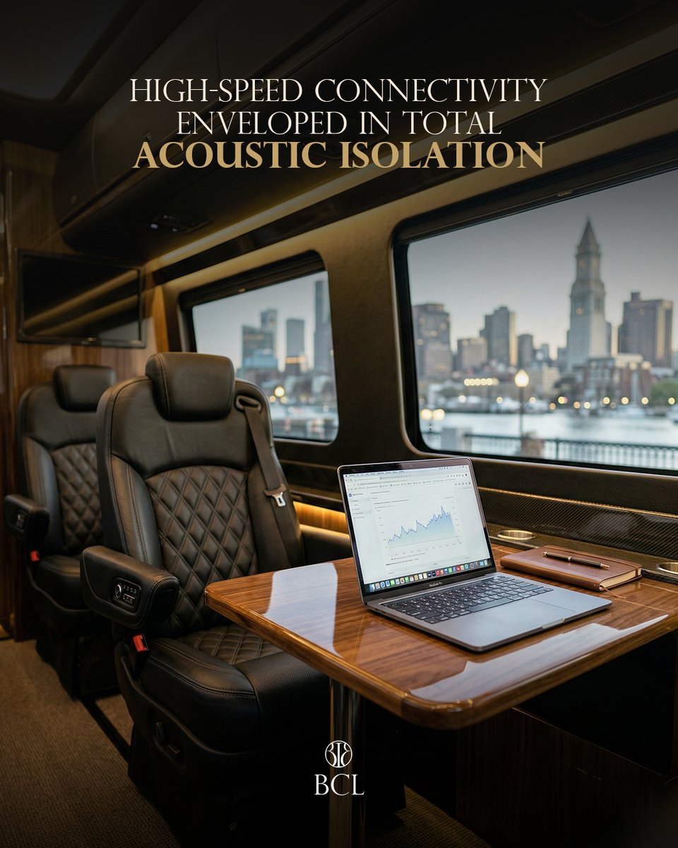 BostonCoachLimo's tweet image. The mobile boardroom. High-speed connectivity and acoustic isolation for frictionless travel.
#CorporateTravel #ExecutiveAssistant #MobileOffice #BostonBusiness #FinancialDistrict
